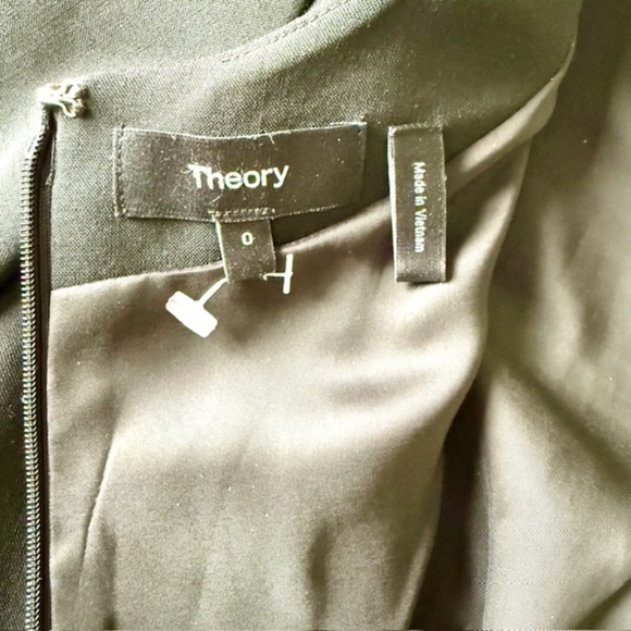 New Theory Black Wool Dress size 0 - Picture 4 of 12